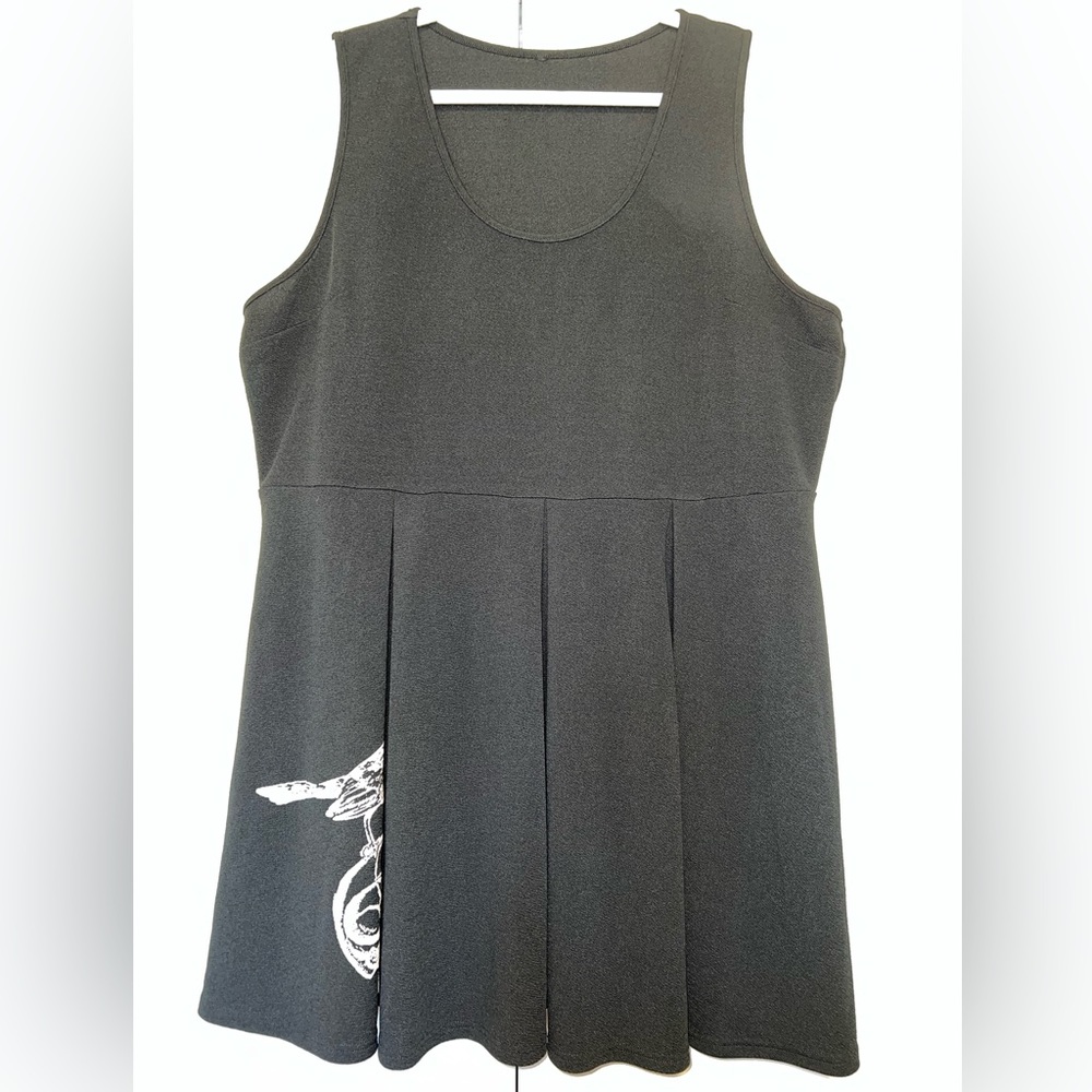 No Brand Crow And Skull Skater Dress